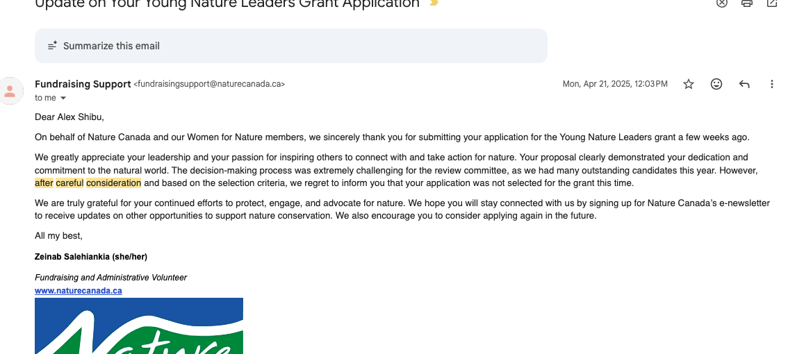 Rejection screenshot 1