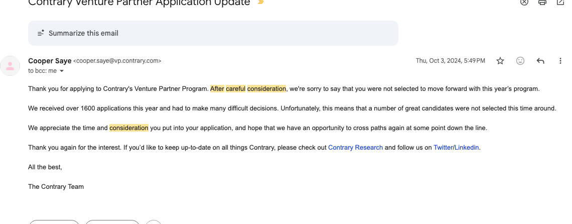 Rejection screenshot 2