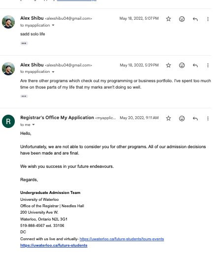 Rejection screenshot 5